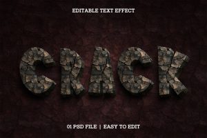 Crack Wall Texture Text Effect