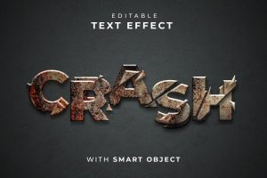 crash editable text effect