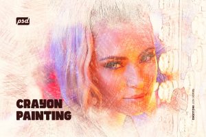 Crayon Painting Photo Effect