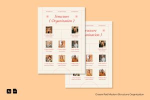 Cream Red Modern Structure Organization | 005