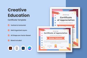 Creative Education Certificate Template V2
