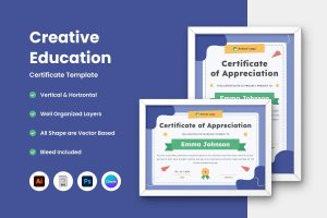 Creative Education Certificate Template V3