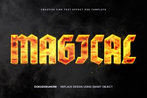 Creative fire text effect