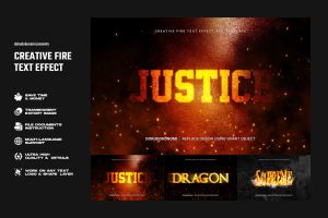 Creative fire text effect