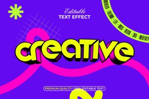 Creative Text Effect Pop Style
