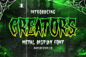 CREATORS Modern Blackletter Metal Horror Font