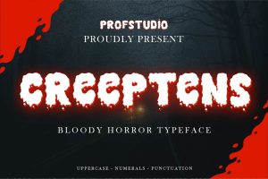 Creeptens – Bloody Horror Typeface