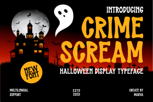 Crime Scream – Halloween Display Font