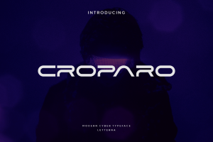 Croparo – Futuristic Techno Typeface