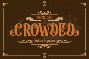 Crowded Vintage Font