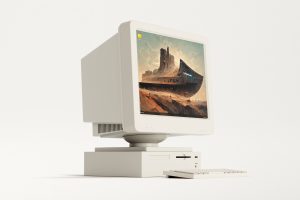 CRT Computer Monitor Mockup