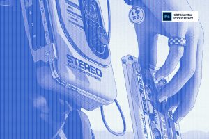 CRT Monitor Photo Effect