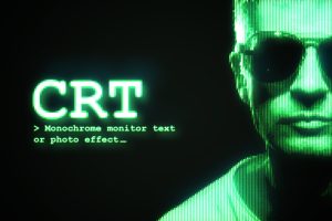 CRT Monochrome Text and Photo Effect