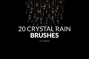 crystal rain creative photoshop brushes ABR files
