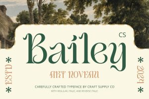 CS Bailey – Art Nouveau Font