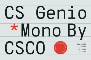 CS Genio Mono – Monospaced Typeface