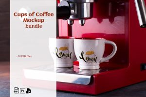 Cups of Coffee Mockup