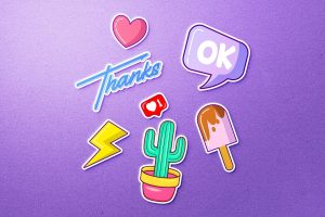 Custom Shape Sticker Mockup