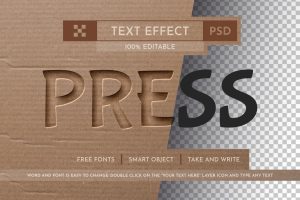 Cut Out Paper – Editable Text Effect, Font Style