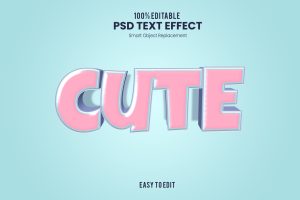 Cute – Bold and Fun 3D Cartoon Text Effect