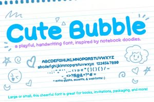 Cute Bubble Font (Notebook Handwriting Font)