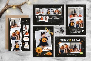 Cute Halloween Photo Collage