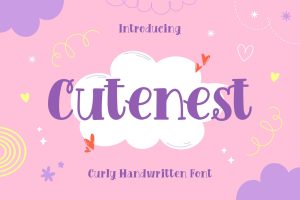 Cutenest – Curly Handwritten Font