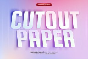 Cutout Paper Text effect