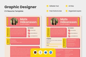 CV Resume Graphic Designer V1