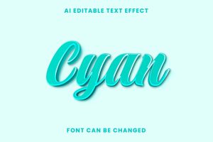 Cyan Text Effect