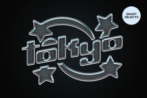 Cyber Chrome Text & Logo Effect