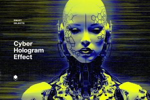 Cyber Hologram Photo Effect