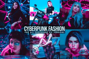 Cyberpunk – Neon Lights Photoshop Actions