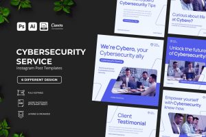Cybersecurity Service Instagram Post Templates