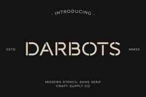 Darbots – Modern Stencil Sans Serif Font