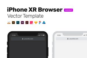 Dark/Light Mobile Browser MockUp – Vector Template