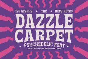 Dazzle Carpet – A Modern Psychedelic Font
