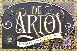 De Arloy Typeface | New Art Nouveau Style