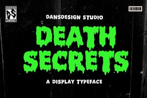 Death Secrets Halloween Horror Melted Display Font