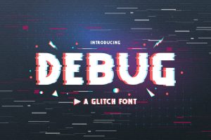 Debug – Uppercase Glitch Font