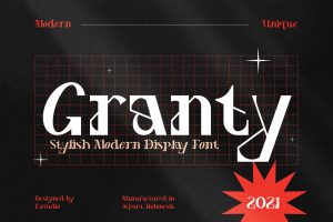 Decorative Font – Granty