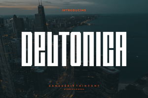 Deltonica – Modern Sans Serif Thin Font