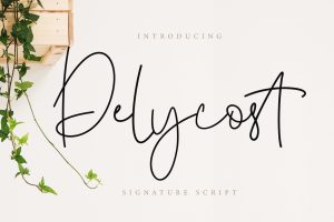 Delycost Signature Wedding Font