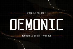 Demonic – Monospace Sport Typeface