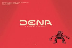 Dena A Futuristic Typeface