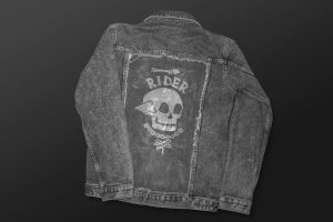 Denim Jacket Back View Mockup