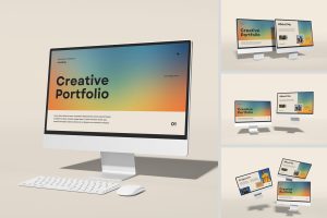 Desktop Monitor Screen Mockup