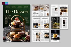 Dessert Cookbook Magazine Template