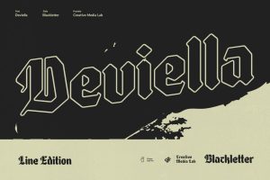 Deviella Line – Modern Gothic Blackletter