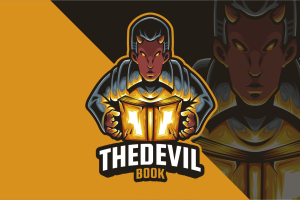 Devil Book Mascot Logo